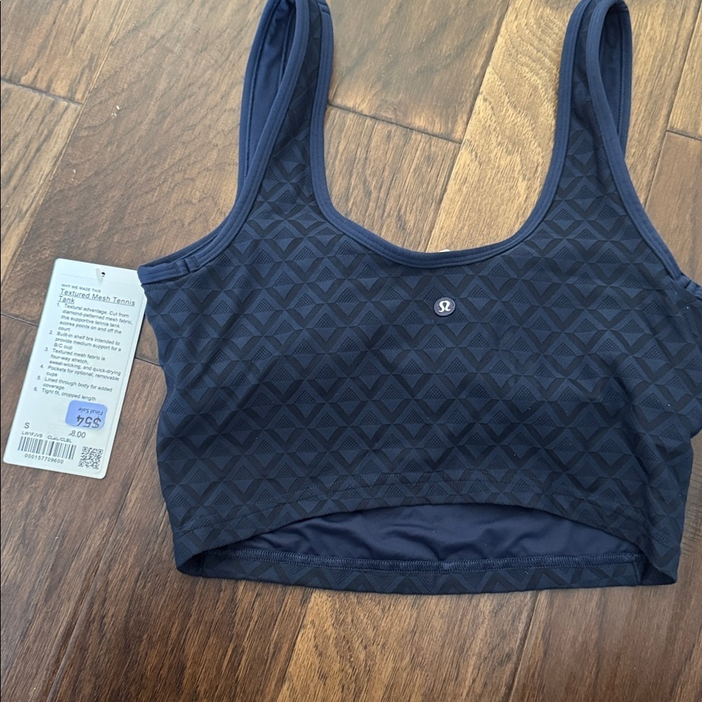 lululemon athletica Navy Textured Mesh Tennis Tank NWT - Picture 6 of 6